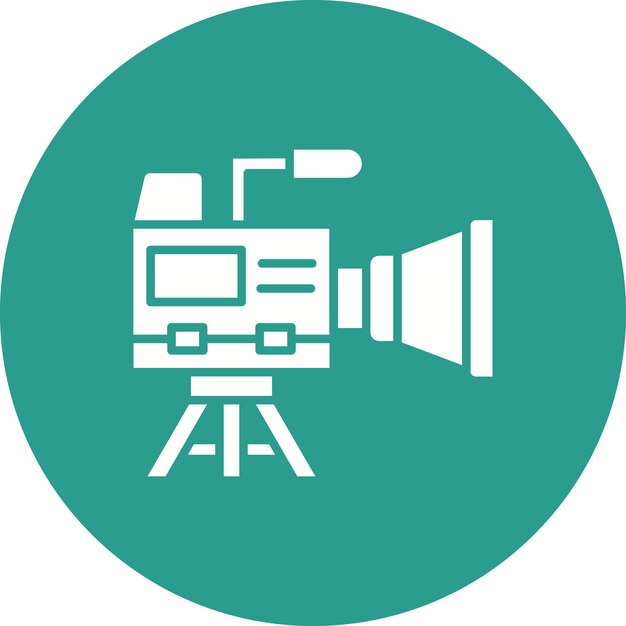 Imagen vectorial del icono de la cámara de vídeo Se puede utilizar para el cine