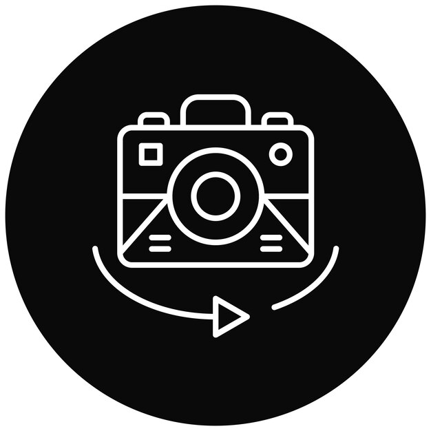 Imagen vectorial del icono de la cámara Vr Se puede utilizar para la realidad virtual