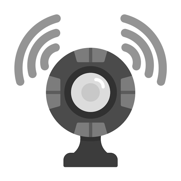 Imagen vectorial del icono de la cámara web inteligente Se puede utilizar para Smart Home