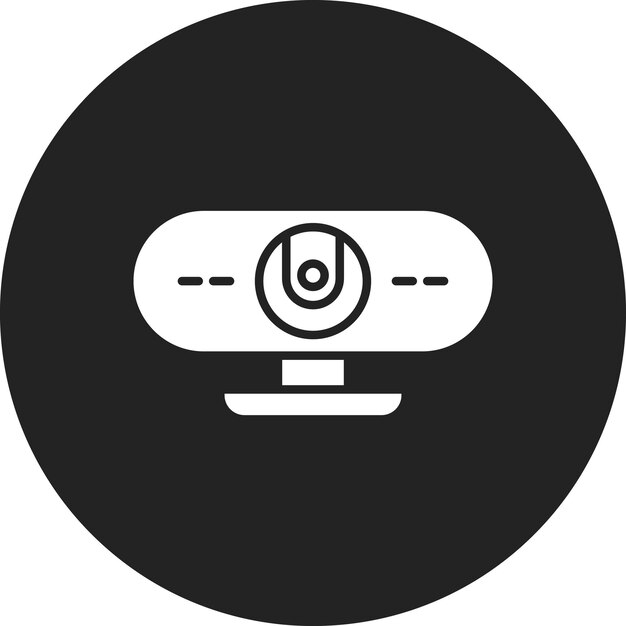 Imagen vectorial de icono de cámara web Se puede usar para computadora y hardware
