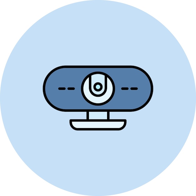 Imagen vectorial de icono de cámara web Se puede usar para computadora y hardware