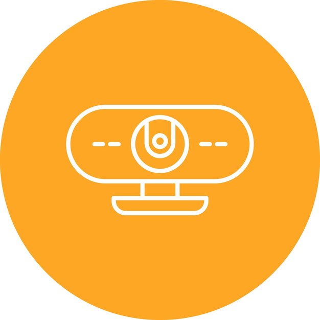 Imagen vectorial de icono de cámara web Se puede usar para computadora y hardware