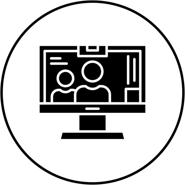 La imagen vectorial del icono de la cámara web se puede utilizar para comunicaciones