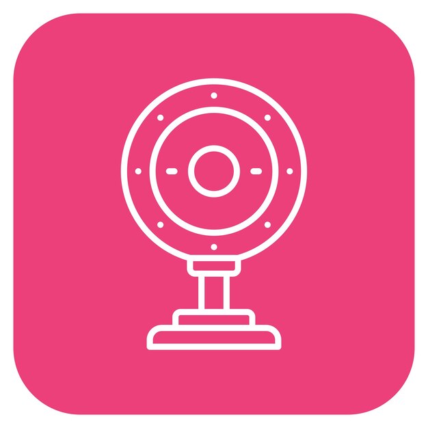Imagen vectorial del icono de la cámara web Puede utilizarse para Office