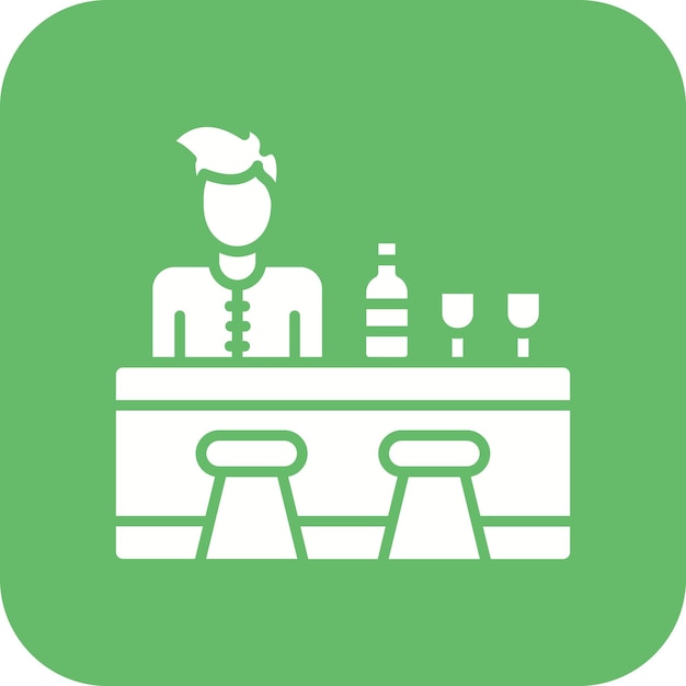 Imagen vectorial del icono del camarero Se puede usar para catering