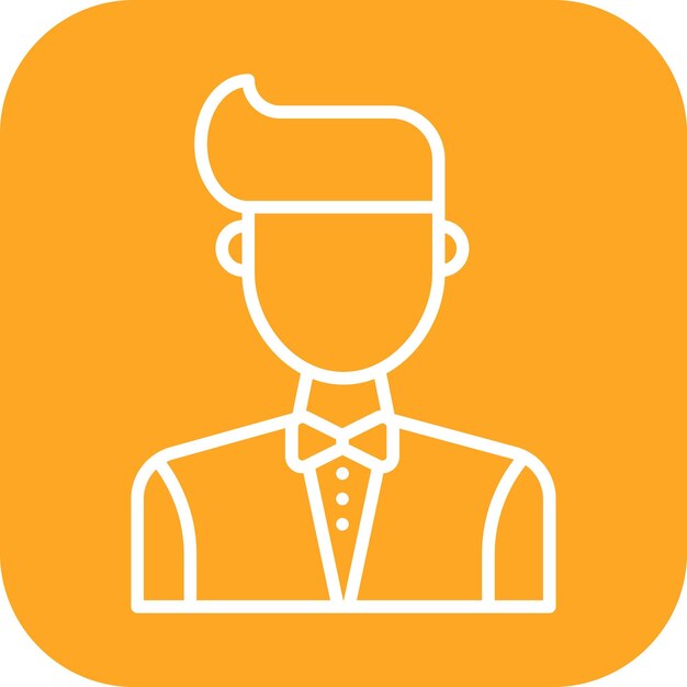 Imagen vectorial del icono del camarero Se puede usar para humanos