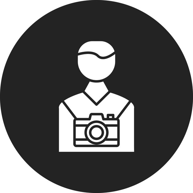 Imagen vectorial del icono del camarógrafo Se puede utilizar para la fotografía