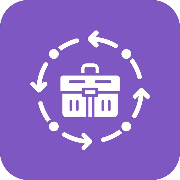 Imagen vectorial del icono de cambio de carrera Se puede utilizar para la búsqueda de empleo
