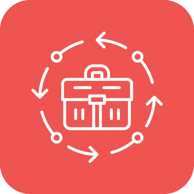 Imagen vectorial del icono de cambio de carrera Se puede utilizar para la búsqueda de empleo