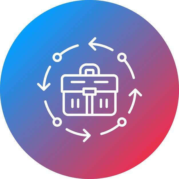 Imagen vectorial del icono de cambio de carrera Se puede utilizar para la búsqueda de empleo
