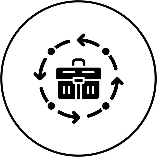 Imagen vectorial del icono de cambio de carrera Se puede utilizar para la búsqueda de empleo