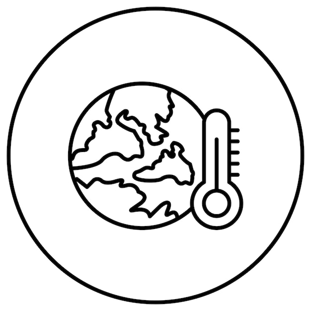 Imagen vectorial del icono de cambio climático Se puede utilizar para la contaminación