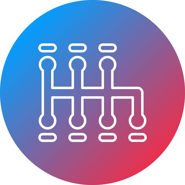 Imagen vectorial del icono del cambio de marchas del coche Se puede utilizar para la reparación de automóviles
