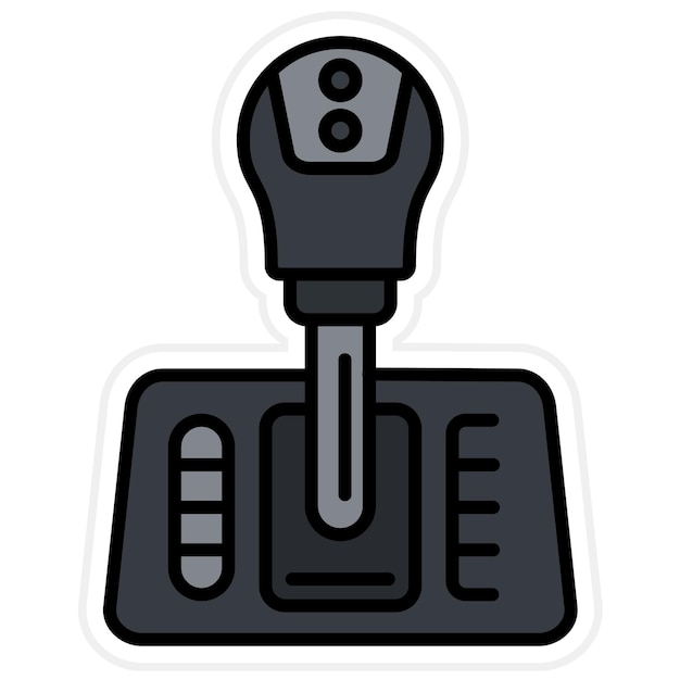 Imagen vectorial del icono de cambio de marchas Se puede usar para carreras de autos