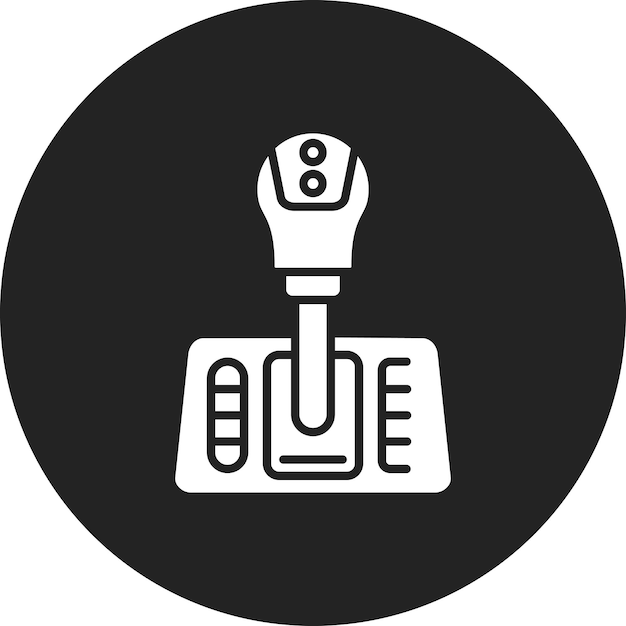 Imagen vectorial del icono de cambio de marchas Se puede usar para carreras de autos