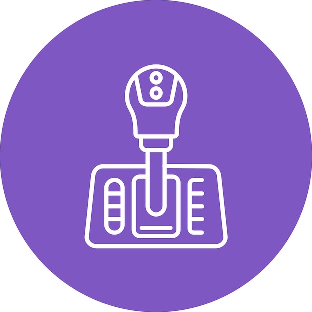 Imagen vectorial del icono de cambio de marchas Se puede usar para carreras de autos