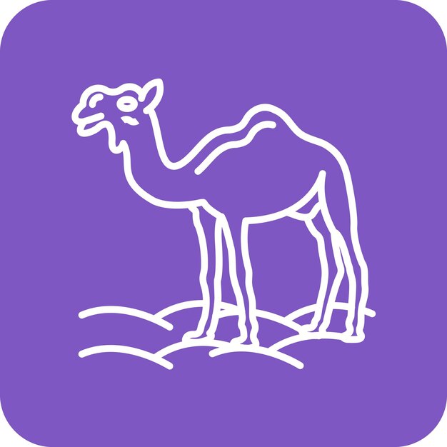 La imagen vectorial del icono del camello se puede usar para el desierto