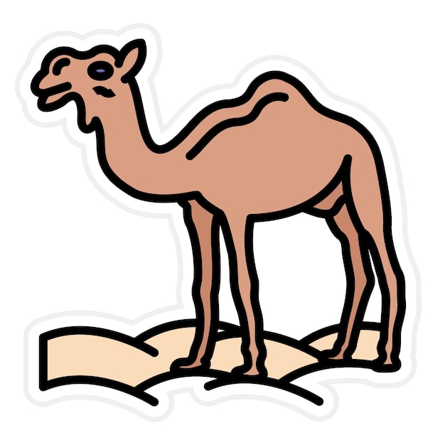 La imagen vectorial del icono del camello se puede usar para el desierto