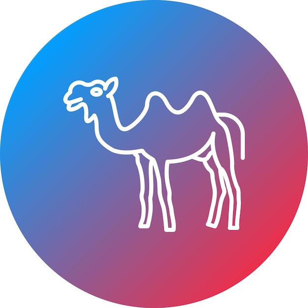 La imagen vectorial del icono del camello se puede usar para Dubai
