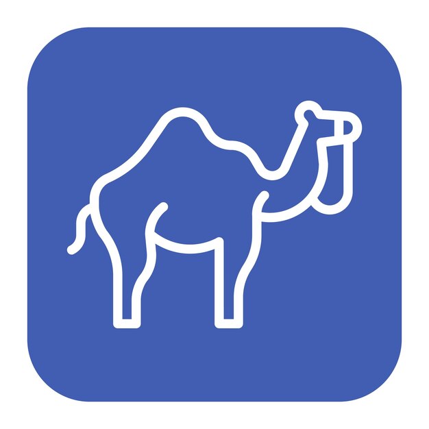 La imagen vectorial del icono del camello se puede usar para el Eid al Adha