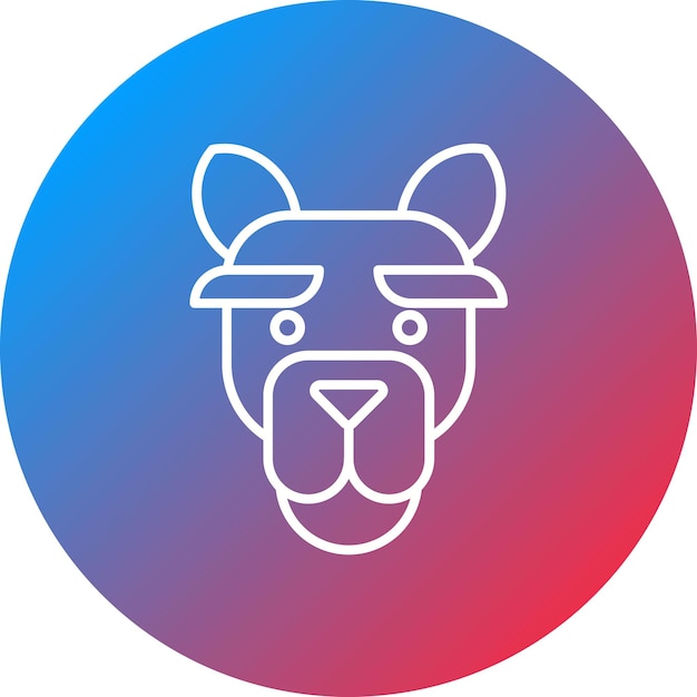 La imagen vectorial del icono del camello se puede usar para In The Wild