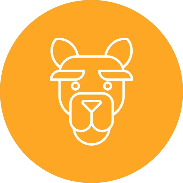 La imagen vectorial del icono del camello se puede usar para In The Wild