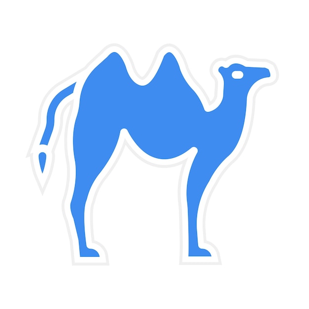 Imagen vectorial del icono del camello Se puede usar para la peregrinación del Hajj