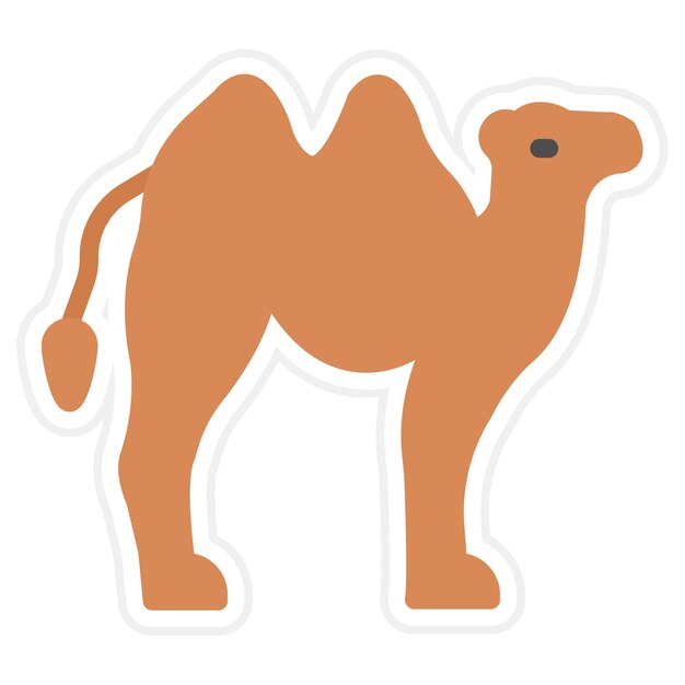 Imagen vectorial del icono del camello Se puede usar para la peregrinación del Hajj