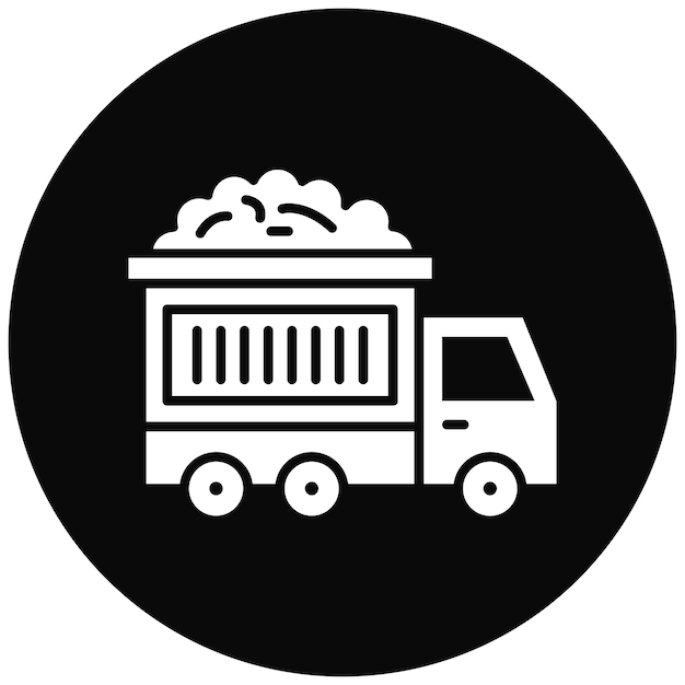 Imagen vectorial del icono del camión de basura Se puede utilizar para Economía