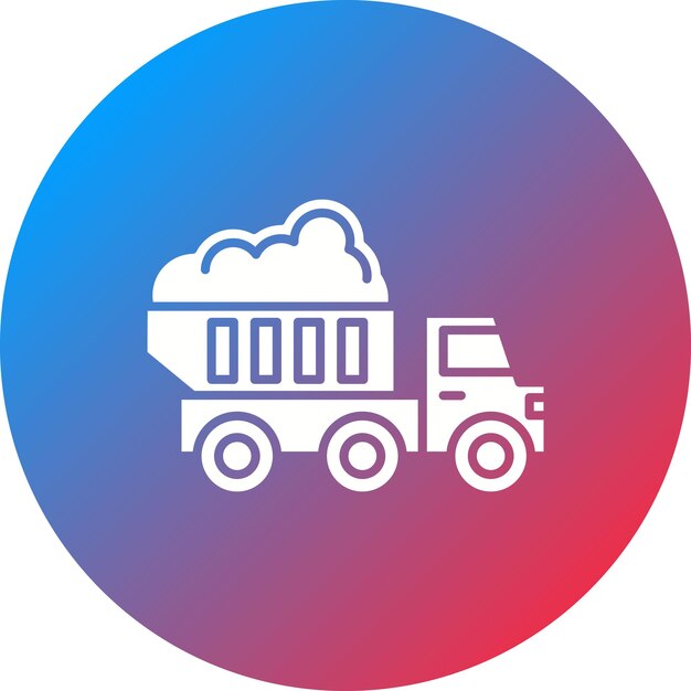 Imagen vectorial del icono del camión de descarga Se puede utilizar para la ingeniería