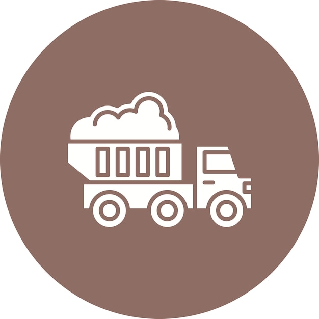 Imagen vectorial del icono del camión de descarga Se puede utilizar para la ingeniería