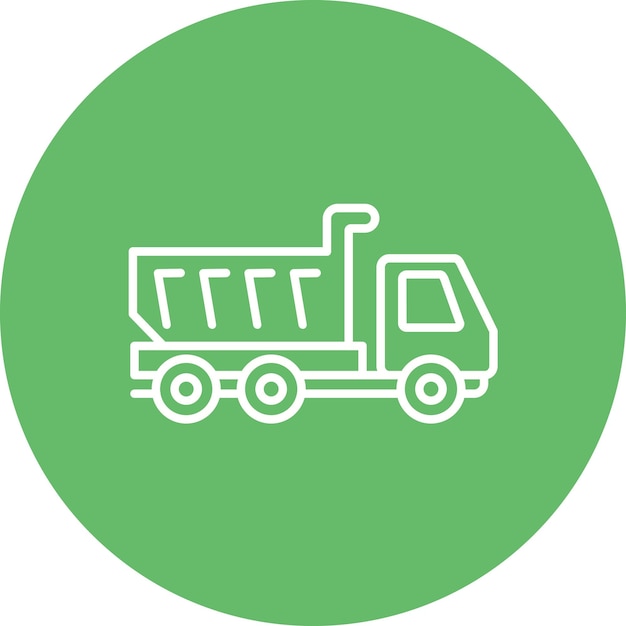 Imagen vectorial del icono del camión de descarga Se puede utilizar para el transporte