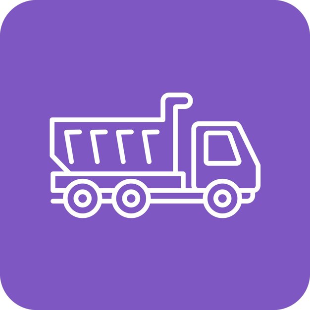 Imagen vectorial del icono del camión de descarga Se puede utilizar para el transporte