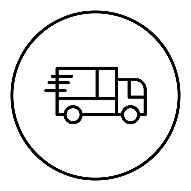 Imagen vectorial del icono del camión de entrega se puede utilizar para el almacén