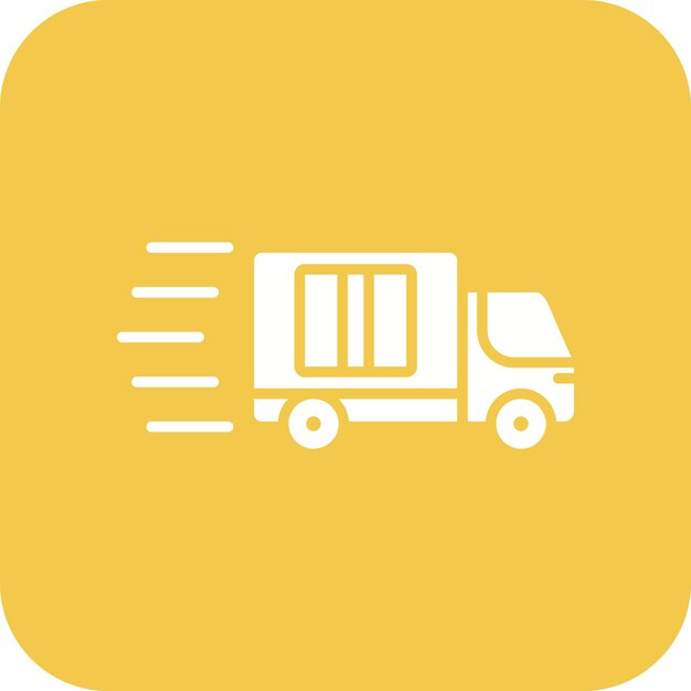 Imagen vectorial del icono del camión de entrega Se puede utilizar para la entrega de alimentos