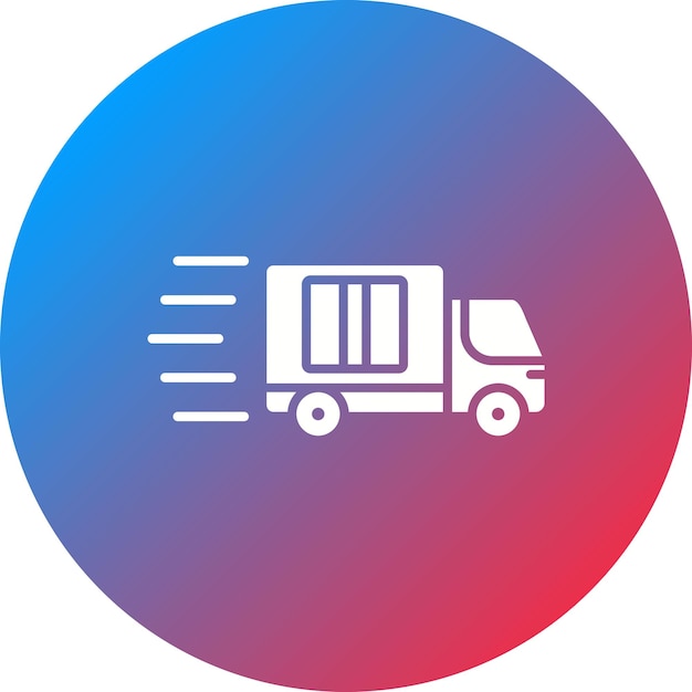 Imagen vectorial del icono del camión de entrega Se puede utilizar para la entrega de alimentos