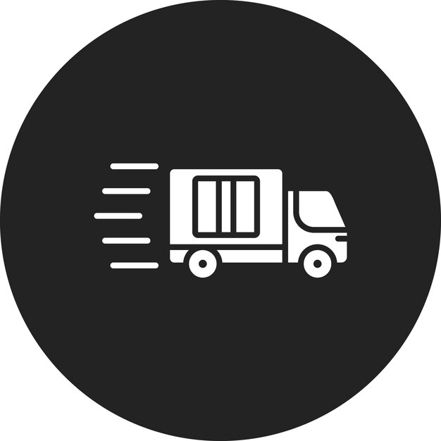Imagen vectorial del icono del camión de entrega Se puede utilizar para la entrega de alimentos
