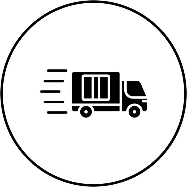 Imagen vectorial del icono del camión de entrega Se puede utilizar para la entrega de alimentos