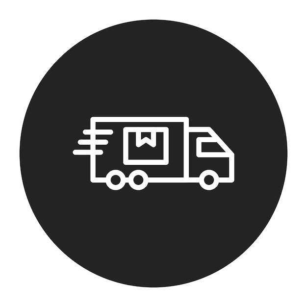 Imagen vectorial del icono del camión de entrega Se puede utilizar para la fabricación y distribución