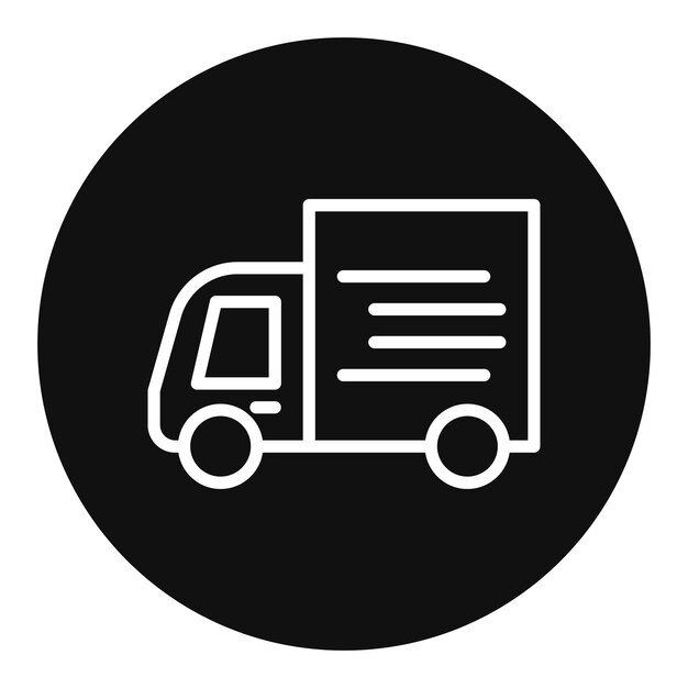 Imagen vectorial del icono del camión de entrega Se puede utilizar para la lavandería