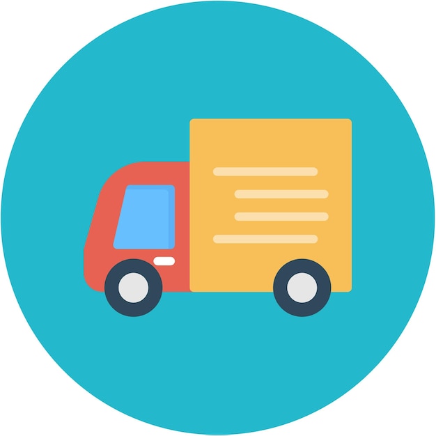 Imagen vectorial del icono del camión de entrega Se puede utilizar para la lavandería