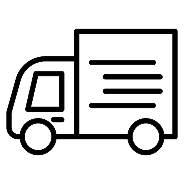 Imagen vectorial del icono del camión de entrega se puede utilizar para la lavandería