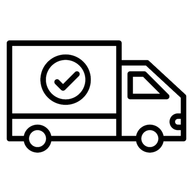 Imagen vectorial del icono del camión de entrega Se puede utilizar para la lavandería