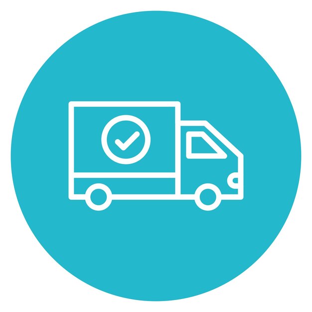 Imagen vectorial del icono del camión de entrega Se puede utilizar para la lavandería