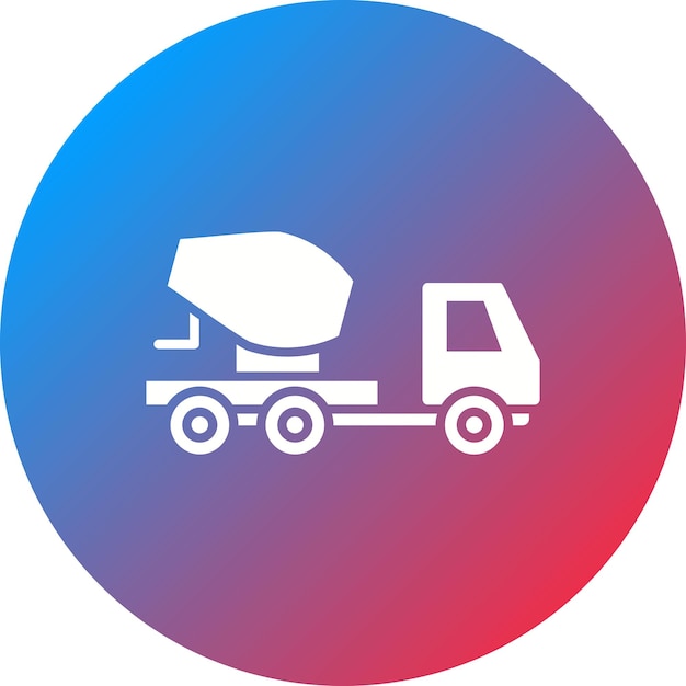 Imagen vectorial del icono del camión mezclador de hormigón Se puede utilizar para el transporte
