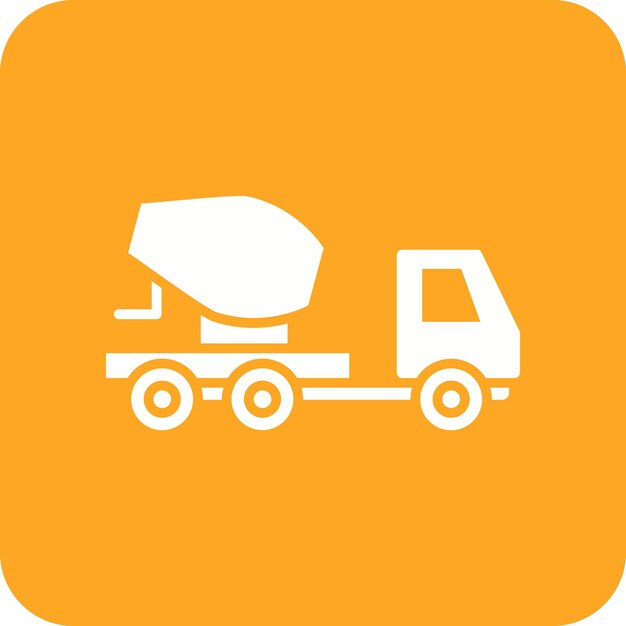 Imagen vectorial del icono del camión mezclador de hormigón Se puede utilizar para el transporte