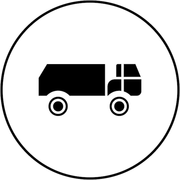 Imagen vectorial de icono de camión militar Se puede usar para militares