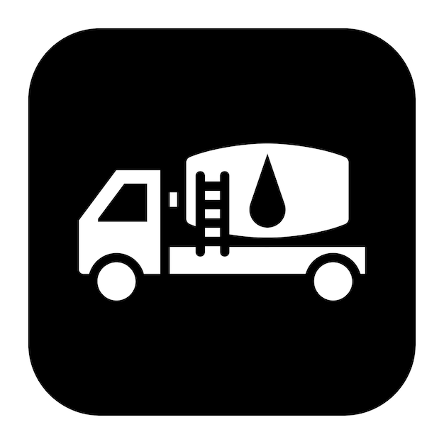 Imagen vectorial del icono del camión de petróleo Se puede usar para petróleo y gas