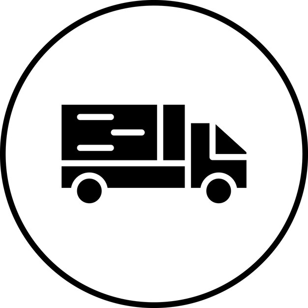 Imagen vectorial del icono del camión Se puede utilizar para la fabricación