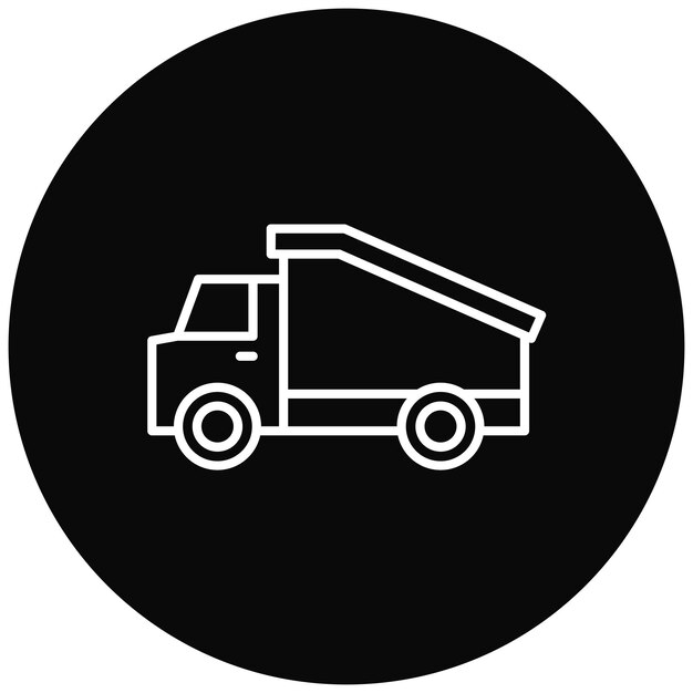 Imagen vectorial del icono del camión Se puede utilizar para juguetes infantiles
